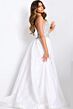 Jovani 49247 High Slit Beaded Bodice Strapless Dress