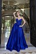 Jovani 49247 High Slit Beaded Bodice Strapless Dress