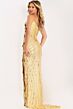 Jovani 49253 Sweep Train Embellished Dress
