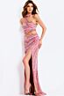 Jovani 49266 Side Cutout Choker Halter Neckline Dress
