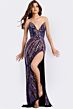 Jovani 49270 Plunging Pointed Sweetheart Neckline Strapless Dress