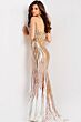 Jovani 49315 Brush Train Strapless Sequin Dress