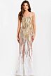 Jovani 49315 Brush Train Strapless Sequin Dress