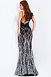 Jovani 49316 Plunging Neckline Ombre Sequin Dress