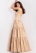 Jovani 49341 Tiered Skirt Polka Dot Dress