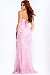 Jovani 49352 Sweetheart Keyhole Neckline Floral Lace Dress