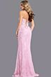 Jovani 49352 Sweetheart Keyhole Neckline Floral Lace Dress
