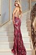 Jovani 49376 Deep Sweetheart Neckline Lace-Up Back Dress