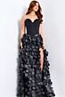 Jovani 49384 Strapless Sweetheart Neckline 3D Layered Skirt Dress