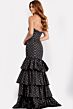 Jovani 49419 Polka Dot Strapless Sweetheart Neckline Trumpet Dress