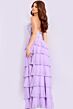 Jovani 49628 Floral-Embroidered Corset Bodice Ruffle Skirt Dress