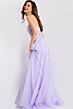 Jovani 49656 Strapless Sweetheart Neckline Floral Illusion Top Dress
