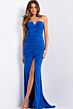 Jovani 49672 Notched Neckline Ruched Figure-Hugging Dress