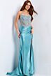 Jovani 49721 Illusion Corset Bodice Lace-Up Back Dress