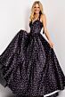 Jovani 49774 Polka Dot Corset-Style Bodice A-Line Dress