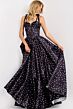 Jovani 49774 Polka Dot Corset-Style Bodice A-Line Dress