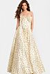 Jovani 49775 Polka Dot Corset-Style Bodice Strapless Neckline Dress
