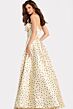 Jovani 49775 Polka Dot Corset-Style Bodice Strapless Neckline Dress