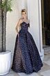 Jovani 49775 Polka Dot Corset-Style Bodice Strapless Neckline Dress