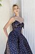 Jovani 49775 Polka Dot Corset-Style Bodice Strapless Neckline Dress