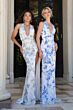 Jovani 49812 Slit Skirt Plunging Halter Neckline Embellished Dress