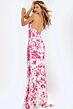 Jovani 49812 Slit Skirt Plunging Halter Neckline Embellished Dress