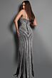 Jovani 49818 Slit Skirt Spaghetti Strap Embellished Dress