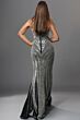 Jovani 49818 Slit Skirt Spaghetti Strap Embellished Dress