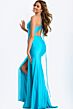 Jovani 49860 Fitted Bodice Lace-Up Cutout Back Dress