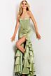 Jovani 49869 Strapless Sweetheart Neckline Lace-Up Back Dress