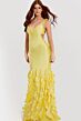 Jovani 49897 Sweetheart Neckline Ruffled Hemline Dress