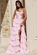 Jovani 50234 Ruffle Skirt Basque Waist Dress