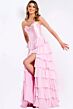 Jovani 50234 Ruffle Skirt Basque Waist Dress