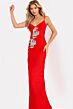 Jovani 50236 V-Neckline Front Cutout Column Dress