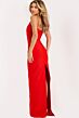 Jovani 50236 V-Neckline Front Cutout Column Dress