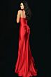 Jovani 50277 Strappy Lace-Up Back High Slit Dress