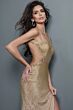 Jovani 50284 Spaghetti Straps High Slit Embellished Dress