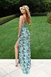 Jovani 50289 Floral Beadwork Spaghetti Straps Dress