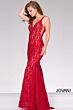 Jovani 48994 V-Neck Lace Prom Dress