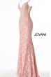 Jovani 48994 V-Neck Lace Prom Dress