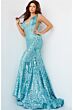 Jovani 59762 Plunging Neckline Prom Gown