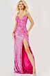 Jovani 1012 High Slit Sequin Dress