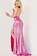 Jovani 1012 High Slit Sequin Dress