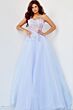 Jovani 06207 Floral Bodice Lace-Up Back Dress
