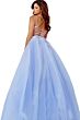 Jovani 06207 Floral Bodice Lace-Up Back Dress