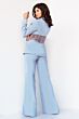 Jovani 07227 Illusion Midriff Two Piece Pant Suit