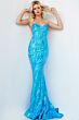 Jovani 07786 Floral Sequin Strapless Dress