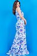 Jovani 08256 Floral Sequin One Shoulder Dress