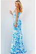 Jovani 08256 Floral Sequin One Shoulder Dress