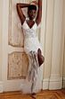 Jovani 06353 Feather Straps Backless Dress